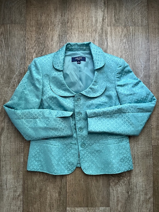 Jones New York Jackets & Blazers - Jones New York Teal Textured Blazer - Size 6